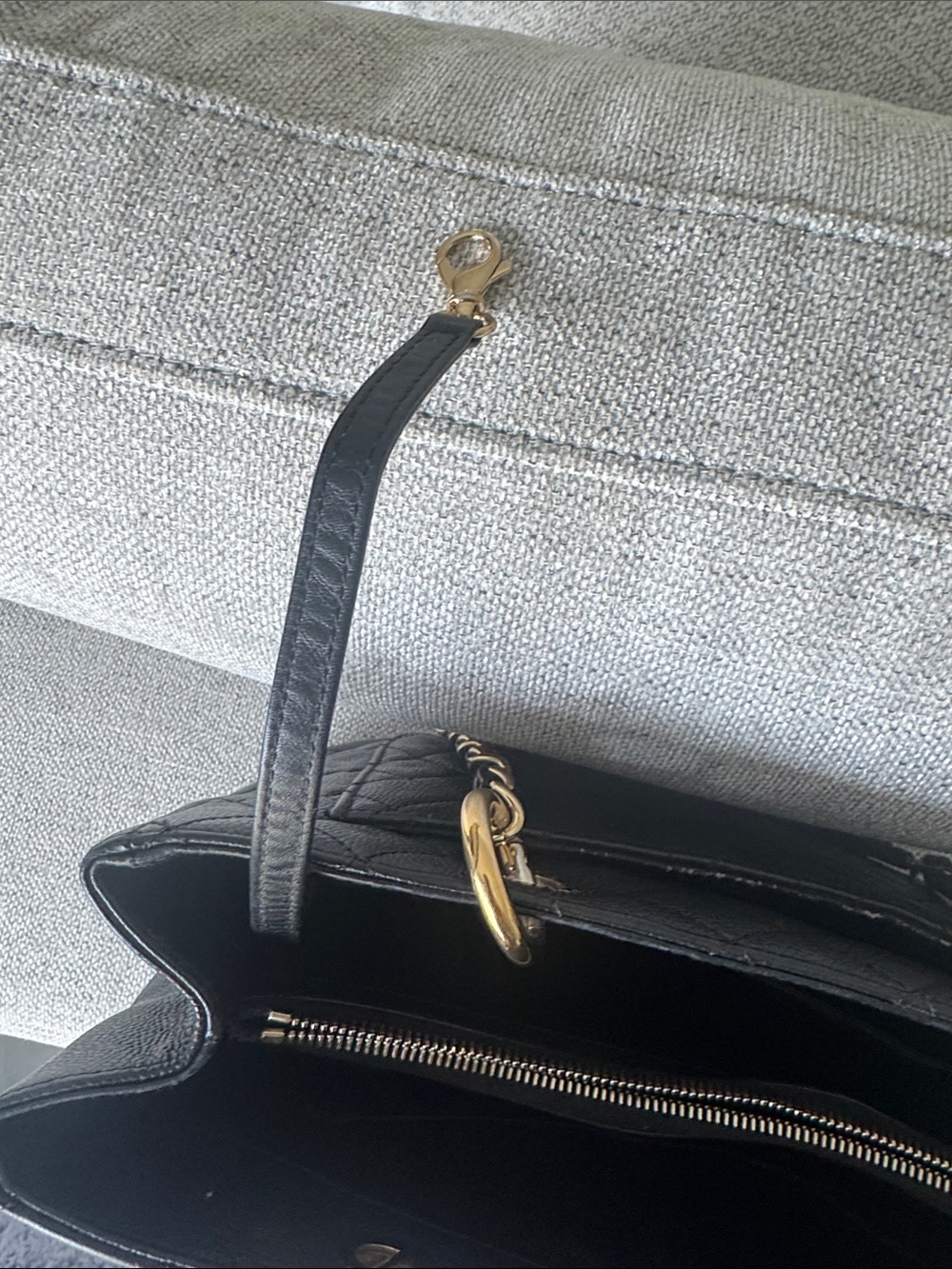 CHANEL Black Quilted Leather Shoulder Tote with Gold Hardware - Picture 6 of 11
